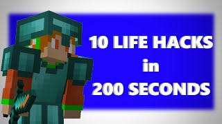 10 life hacks in 200 seconds | minecraft 1.16