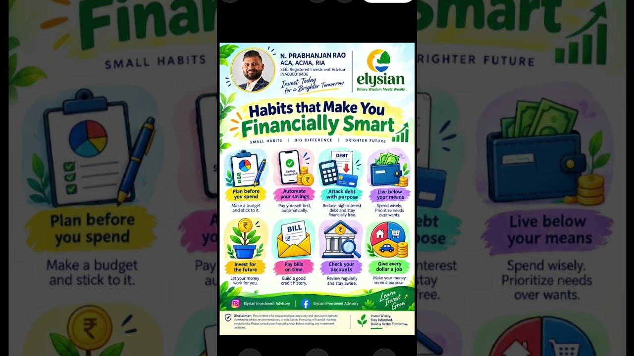 “8 HABITS THAT CAN MAKE YOU FINANCIALLY SMART” #shortsfeed #trending #investment #wiseinvestment #yt