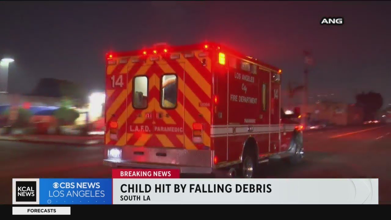 Child in critical condition after being hit by falling debris in South ...