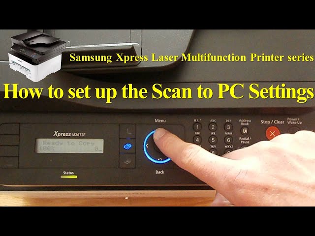 How to set up the Scan to PC Settings l Samsung Xpress SL M2675 Laser  Multifunction Printer series l - YouTube