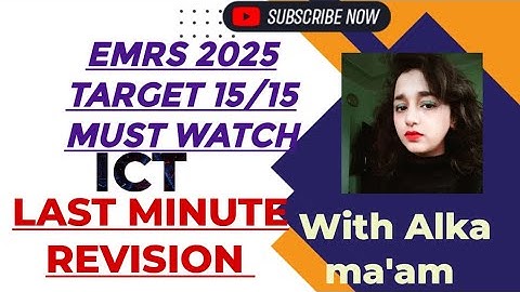 EMRS 2025|COMPUTER MARATHON CLASS|COMPLETE PREPARATION WITH ALKA MAAM|ICT| REVISION FUNDAMENTALS IMP