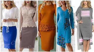 Most Attractive And Trendy Office Wear Women Fake Two Piece Bodycon Dresses For Business Women 2021
