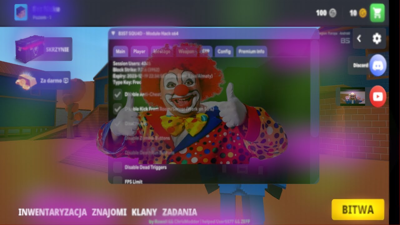 Block Strike 7.7.6 бесплатная версия корневого модуля|edit clown module ...