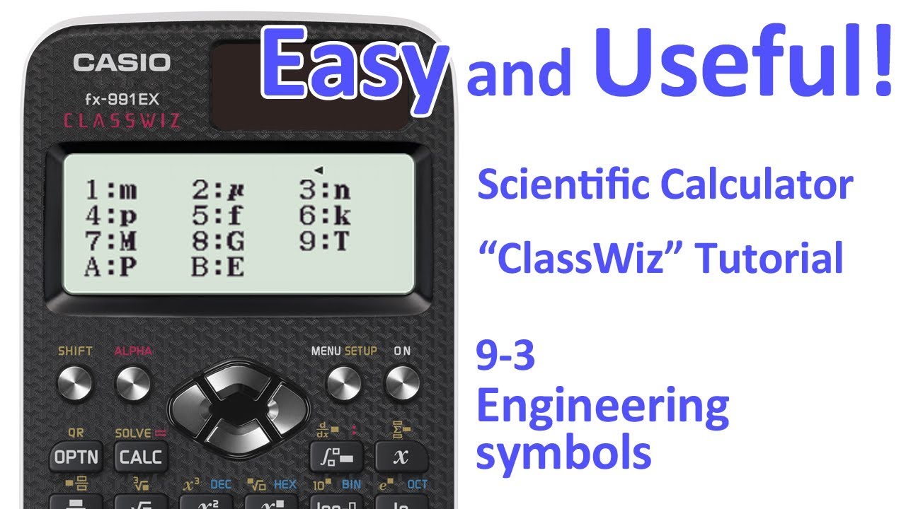 ClassWiz Calculator Tutorial Calculus 9 3 Engineering Symbols YouTube