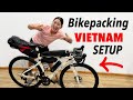 My bikepacking setup for bicycle touring in vietnam 
