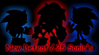 Friday Night Funkin' - New Defeat but 25 Sonic's sing it (IMPOSTER V4 / MOD Sonic)