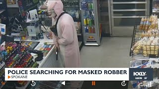 Spokane Police searching for armed robber who wore strange costume