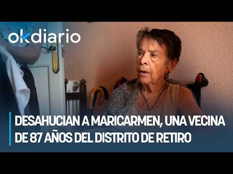 Eviction of Maricarmen, an 87-year-old resident of the Retiro district in Madrid, is carried out