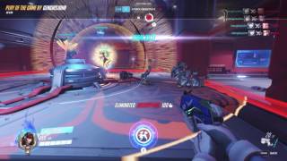 D.Va and Zarya combo sextuple kill