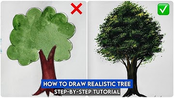 Tutorial: How to paint Realistic Tree with WATERCOLOUR || Easy Watercolor Tree for Beginners🌳
