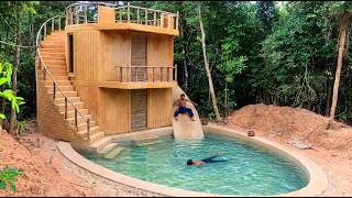 Amazing​ Building Jungle House with Homemade Slide and Pool