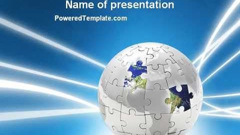 Jigsaw World PowerPoint Template by PoweredTemplate.com