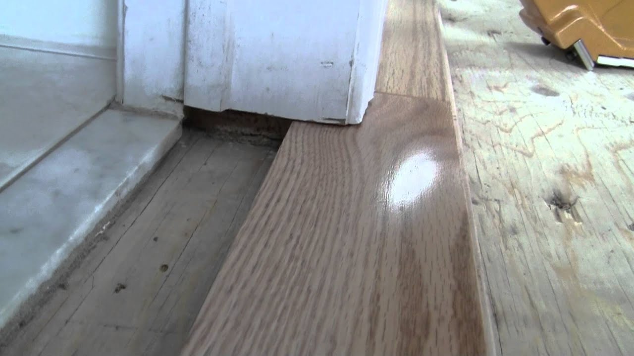 Hardwood Bathroom Transition How To Video YouTube