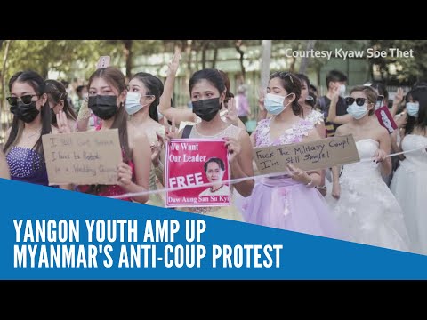 Yangon youth amp up Myanmar's anti-coup protests