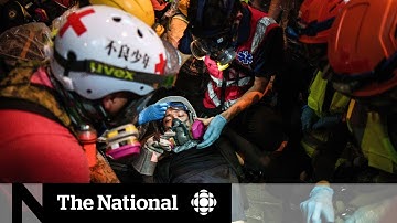 Medics work to ensure safety on front lines of Hong Kong protests