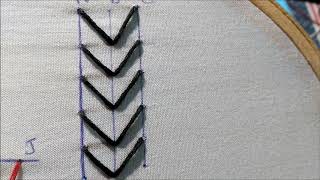 embroidery for beginners Arrow Head Stitch Basic hand embroidery