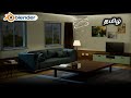 How to Light an Interior Scene at Night in Blender (Easy Tutorial) in Tamil Explanation