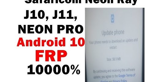 Safaricom Neon Ray J11, Neon Ray Pro Android 10 FRP BYPASS Update Fail Fix!! 1000%