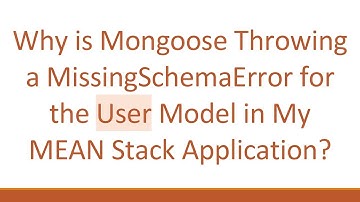 Why is Mongoose Throwing a MissingSchemaError for the User Model in My MEAN Stack Application?