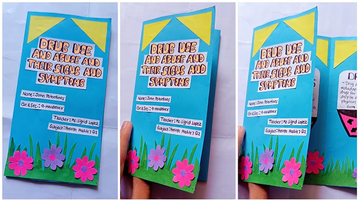 How To Make A Handmade Easy Tri-Fold BROCHURE For School Project| With Design and Ideas