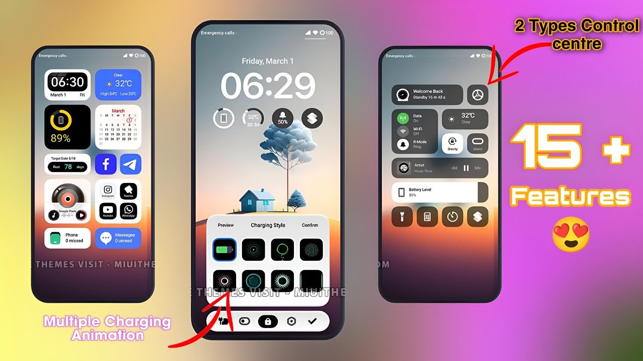 HyperOS Best theme Customisation Themes| Multiple Charging Animation & Lock Screen Features More.