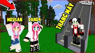 CÁCH CHẾ TẠO THANG CUỐN TỰ ĐỘNG TRONG MINECRAFT*REDHOOD LÀM CHO CHỊ PANDA VÀ MỀU THANG MÁY TỰ ĐỘNG*