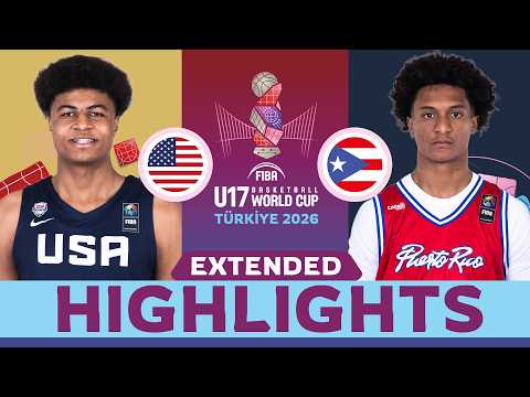USA 🇺🇸 vs Puerto Rico 🇵🇷 | QF EXTENDED HIGHLIGHTS | FIBA U17 Basketball World Cup 2026