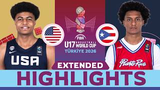 USA 🇺🇸 vs Puerto Rico 🇵🇷 | QF EXTENDED HIGHLIGHTS | FIBA U17 Basketball World Cup 2026