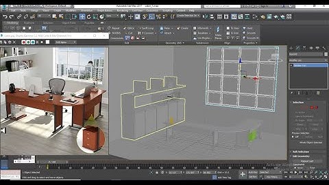 3Dsmax Tutorials, Learn 3D Modeling, Texturing & Lighting an Office Cabin Interior in 3dsmax (P3)