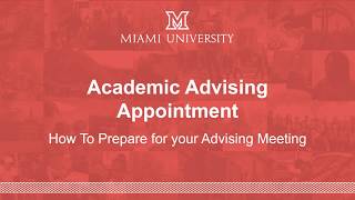 Academic Advising Appointment Preparation