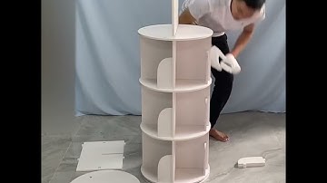 4-Tier Rotating Bookshelf – Modern Space-Saving Storage Solution | Intexca | Toytexx