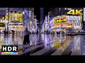 4K HDR // Tokyo rainy backstreets to Shinjuku