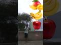 Rounding  burst peanuts to lichi Apple🍎 Banana &amp; 🥭Mango- Fruits names magic video#shorts