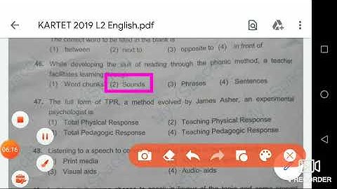 KARTET 2019 Language 2 English Question paper with official Key answers-Link to download pdf