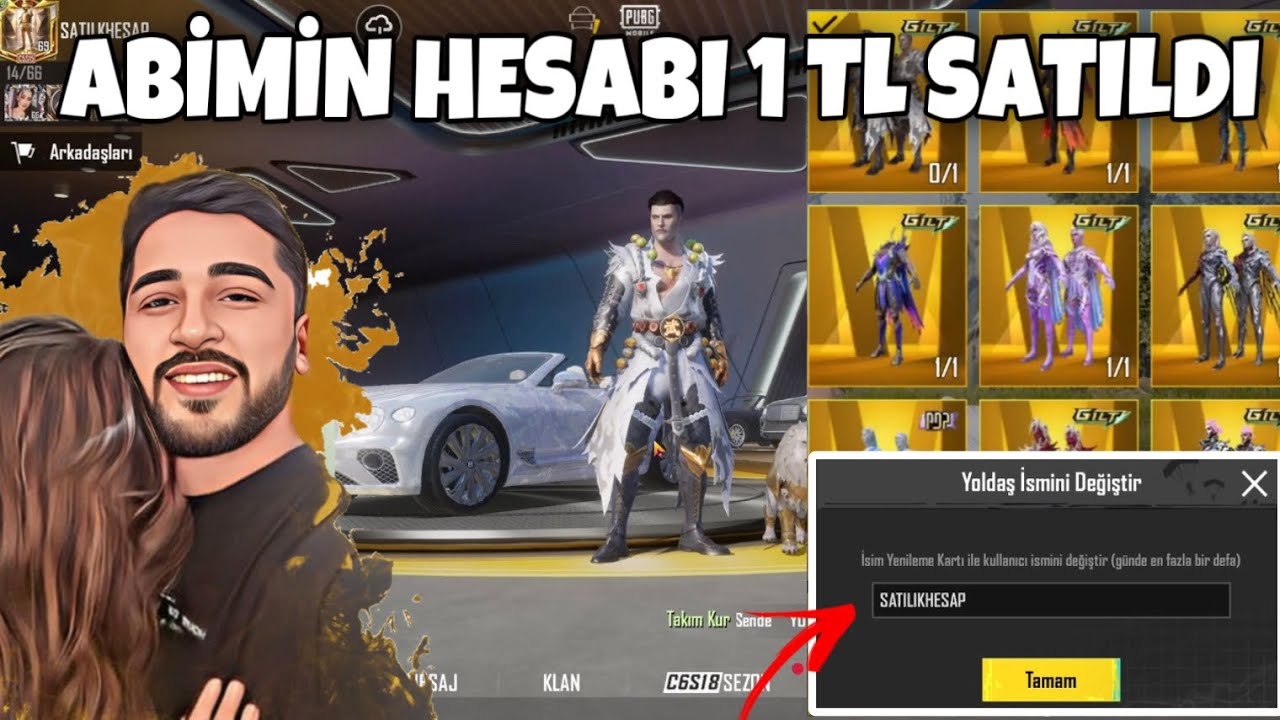 ABİMİZİN HESABINI GİZLİCE 1 TL'YE SATTIK, ÇILDIRDI! -PUBG MOBİLE