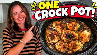 Chicken Thighs & Rice in the Crock Pot?! Yes, It’s That Easy!