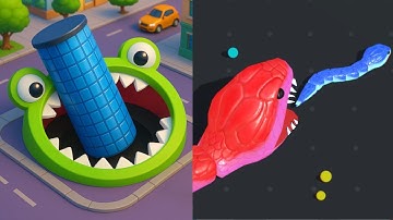 Snake Clash .vs Hole.io 🥬➕🐸👽- MAX LEVEL Gameplay Walkthrough (Android,iOS) NEW UPDATE Ep 2