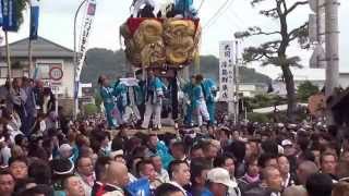 平成25年 新居浜太鼓まつり 町 VS 楠崎 - YouTube