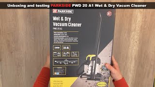Unboxing and testing PARKSIDE PWD 20 A1 1300W Wet & Dry Vacum Cleaner - Bob  The Tool Man - YouTube