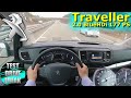 2021 peugeot traveller l3 20 blue.i 177 ps top speed autobahn drive pov