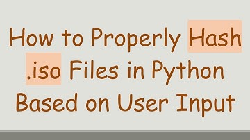 How to Properly Hash .iso Files in Python Based on User Input