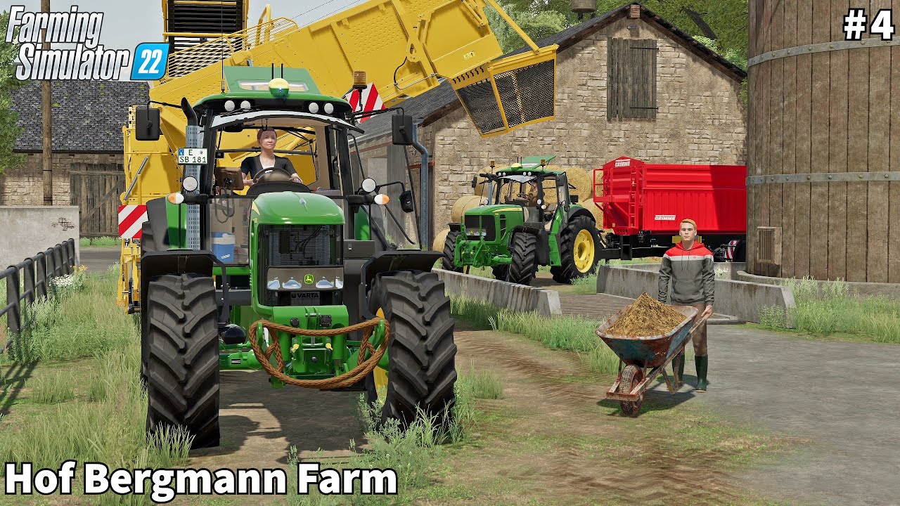 Stables Cleaning, Selling Butter & Eggs, Potatoes Harvesting │Hof Bergmann│FS 22│Timelapse#4