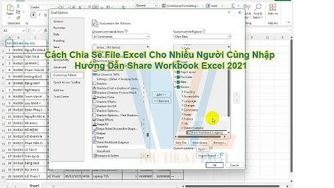 Cách Chia Sẻ File Excel Cho Nhiều Người Cùng Nhập, Hướng Dẫn Share Workbook Excel 2021