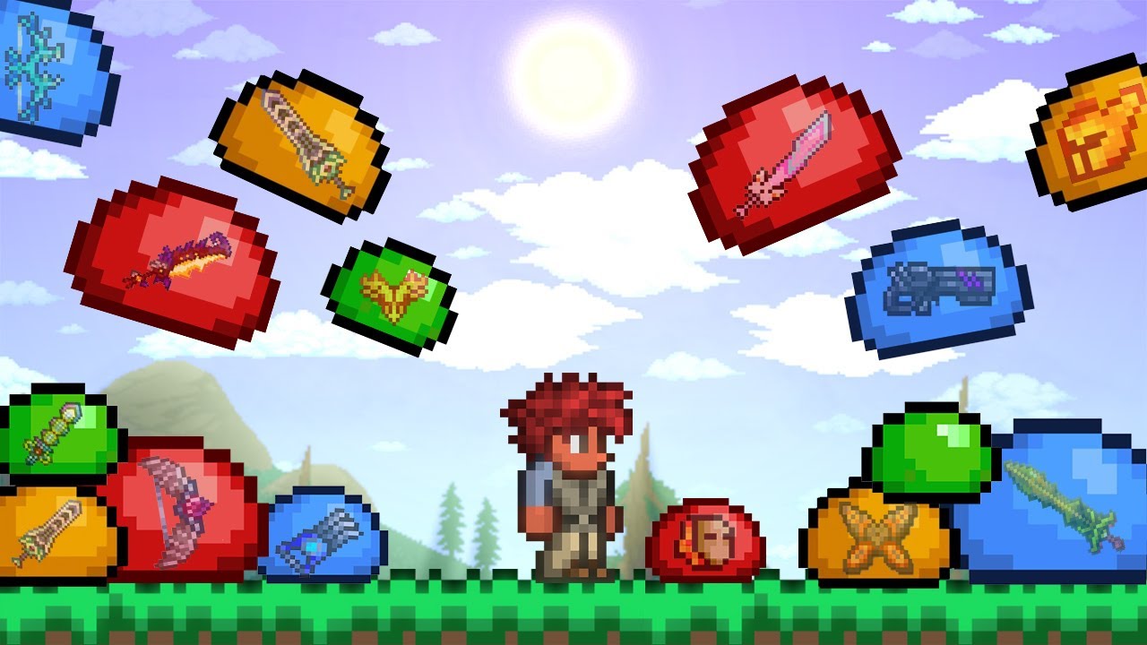 Terraria, But Slimes Drop Random Items...