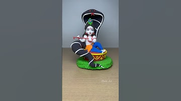 DIY Krishna Janmashtami Special Krishna idol 🌸🙏 Krishna Murti Making #krishna #shorts #claykrishna
