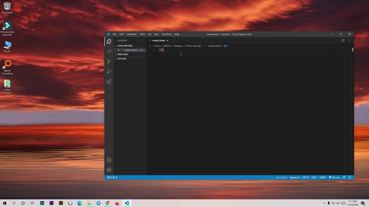 HTML bangla tutorial|| VS Code install and write my first html document ...