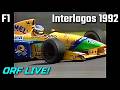 F1 Interlagos 1992 full race Gerhard Berger startet aus der Boxengasse Heinz Prüller ORF - Round 3