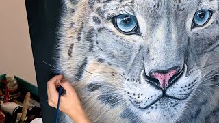 New Studio Art Blog - Painting Snow-Leopard