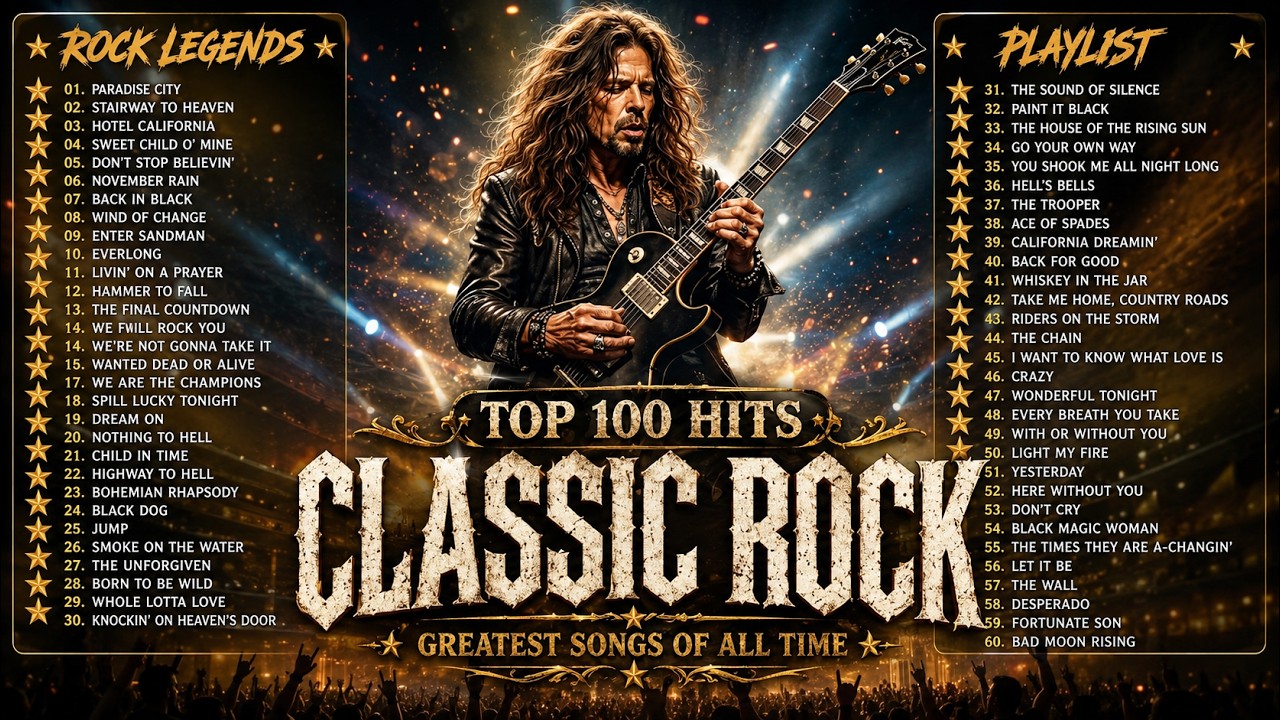 Greatest Rock Hits of All Time 🤘 Top 100 Classic Rock Songs