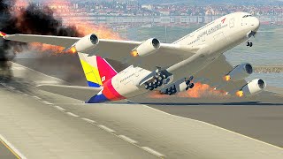 Extremely Hard Landing At Gibraltar Airport, Pilot Lost Control Of Huge Plane [Xp 11]